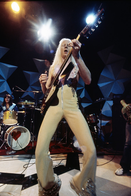 Johnny Winter shreds back in the day. Photo courtesy of Sony.