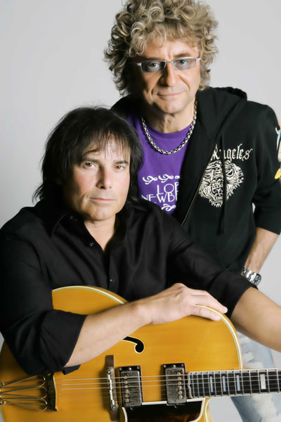 Peterik (right) with former Survivor singer Jimi Jamison worked together after the band dissolved.